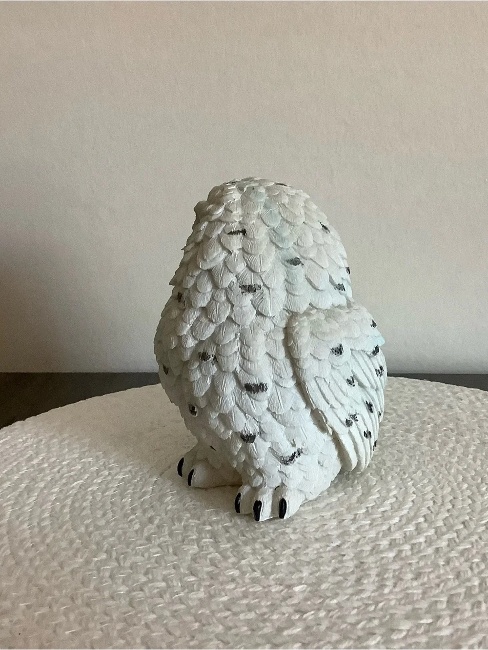 White Snowy Owl Figurine Decorative Pet Accent